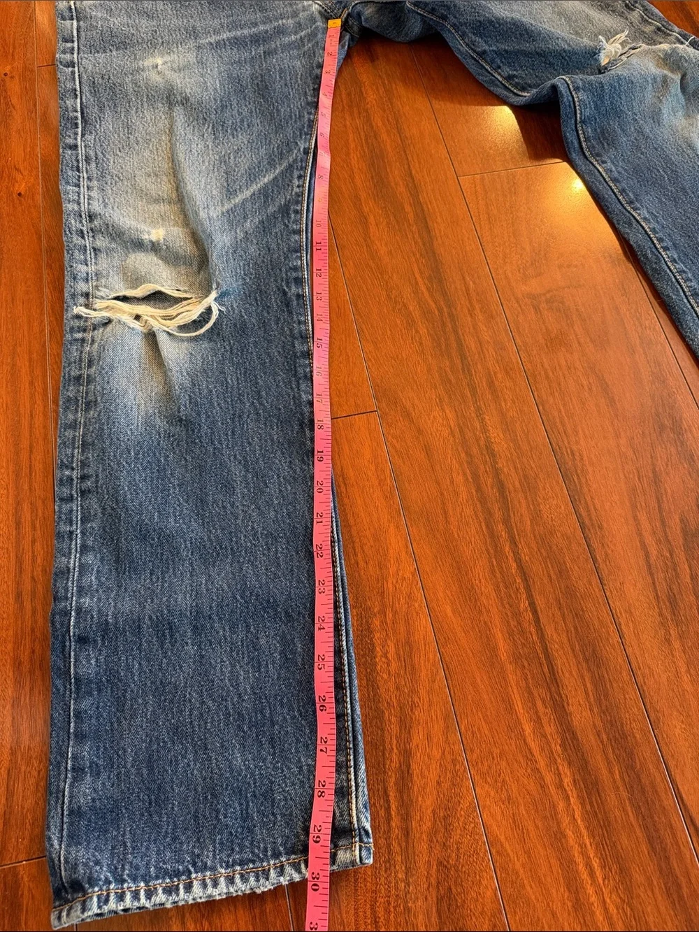 Levi's 501 Straight Jeans with Distress